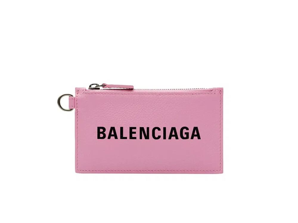 Balenciaga Cash Card Case On Keychain ~ Pink
